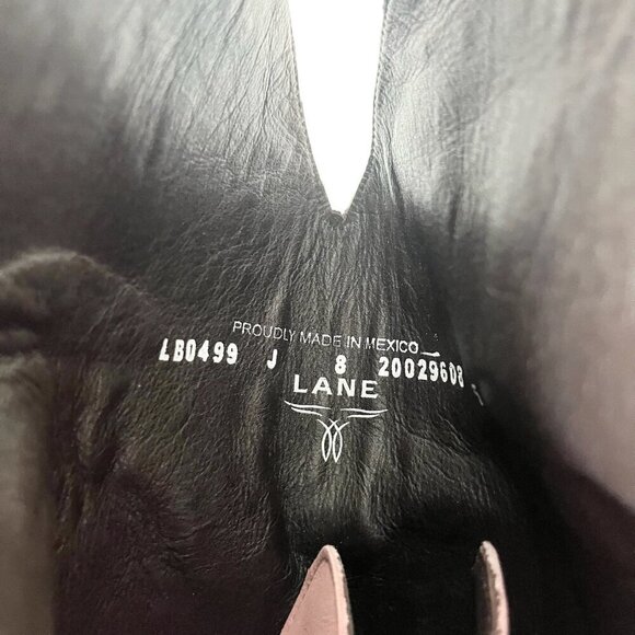 Lane LEXINGTON Over the Knee Womens Cowboy Boots 8 Pink Western Cowgirl Lace Up - Picture 13 of 15